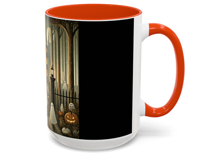 Ghostly Welcome – A Halloween Night Colorful Mugs (11oz, 15oz)
