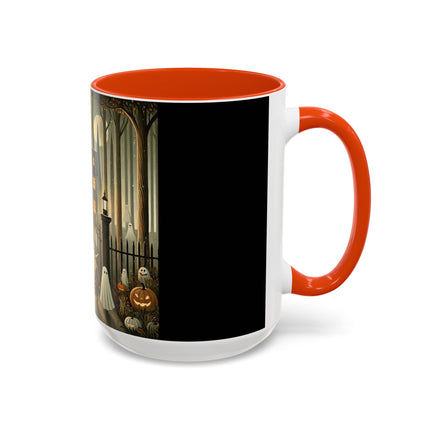Ghostly Welcome – A Halloween Night Colorful Mugs (11oz, 15oz)