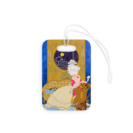 Rococo Nocturne Luggage Tag – Opulent Elegance & Midnight Grace