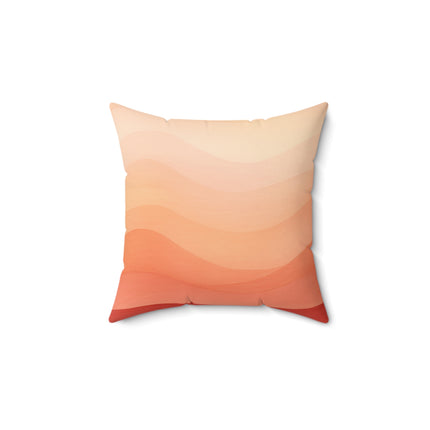 Autumn Serenade in Peach and Orange Spun Polyester Square Pillow