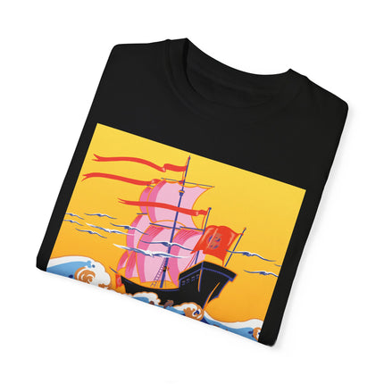 Golden Seas and Whimsical Dreams Unisex Garment-Dyed T-shirt