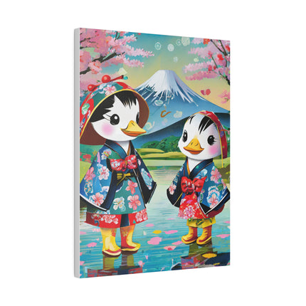 Rainy Day Ducks Matte Canvas, Stretched, 0.75"