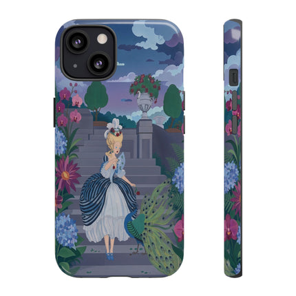 🦚🌸 The Peacock Garden Terrace Phone Case – Art Deco Floral Elegance