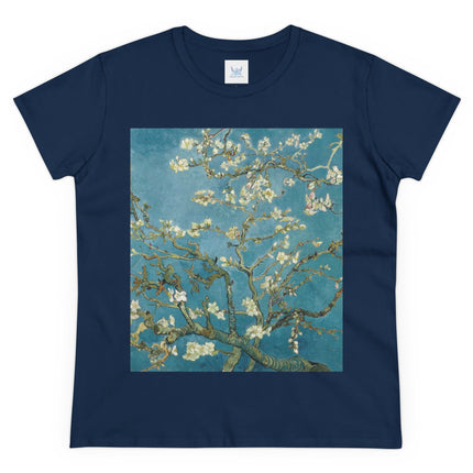 Almond Blossom by Vincent van Gogh Women's Midweight Cotton Tee