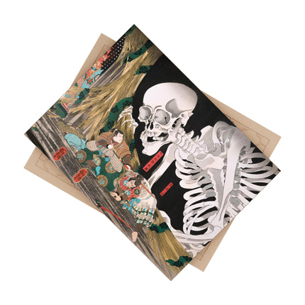 Mitsukuni Defying the Skeleton Spectre by Utagawa Kuniyoshi Ceramic Tile