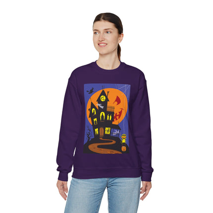 Halloween Night at the Haunted House Unisex Heavy Blend™ Crewneck Sweatshirt