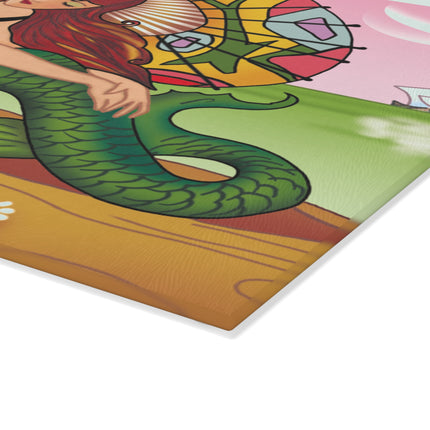 Siren Serenade Glass Cutting Board