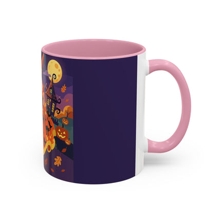 🐈‍⬛🎃 The Black Cat Witch Of Pumpkin Manor Colorful Mug – Whimsical Halloween Charm