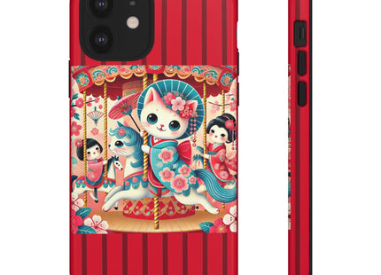 Geisha Kitten's Enchanted Carousel Phone Cases