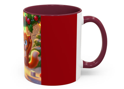 Naughty or Nice Kitten Christmas Colorful Mugs (11oz, 15oz)