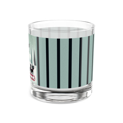 Red Sled & Curious Cats Rocks Glass, 10oz