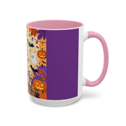 🎃🐈‍⬛ The Pumpkin Child’s Halloween Parade Colorful Mug – Whimsical Storybook Charm