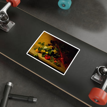 Still Life with Vegetables by James Peale Die-Cut Stickers (5 Sizes)
