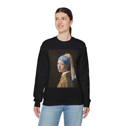 Girl with a Pearl Earring by Johannes Vermeer Heavy Blend™ Crewneck Sweatshirt