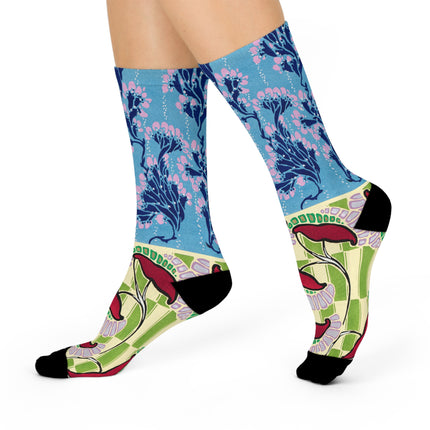 Floral Pattern by Emile-Alain Séguy Cushioned Crew Socks