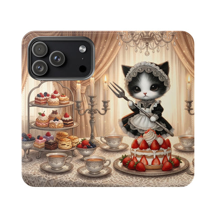 🍓🐱 The Patisserie Kitten Flip Case – Sweet Charm & Storybook Delight