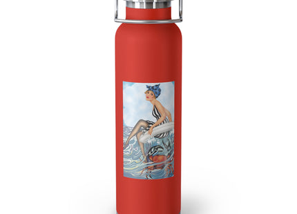 Playful Waves and Fashion Follies Copper Vacuum Insulated Bottle, 22oz
