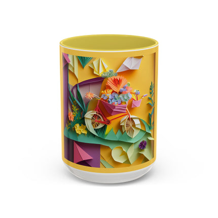 Origami Bicycle Colorful Mugs (11oz, 15oz)