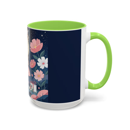 🕛🌸 Midnight Waltz Before Christmas Colorful Mug – Art Deco Holiday Fantasy