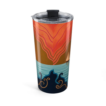 ⛵🦪 The Pearl Shell Sailor Tumbler, 20oz – Art Deco Seaside Fantasy