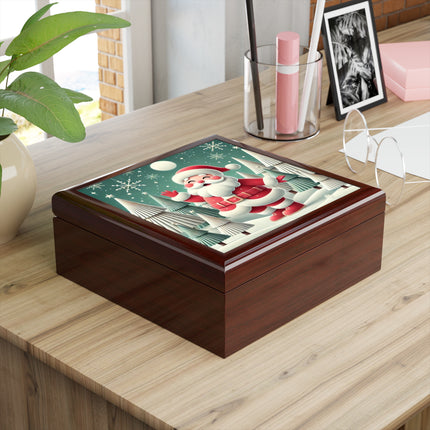 Santa's Joyful Night Jewelry Box