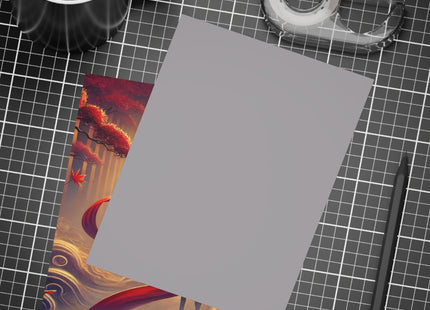 Regal Crimson Crane in the Autumn Mist Postcards (envelopes included) - Bundles of 10, 30, 50 Pieces