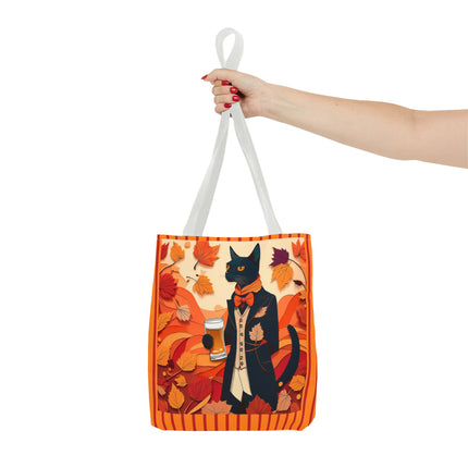 Siamese Cat at an Autumn Harvest Fair Tote Bag (AOP)