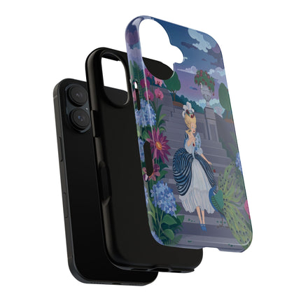 🦚🌸 The Peacock Garden Terrace Phone Case – Art Deco Floral Elegance