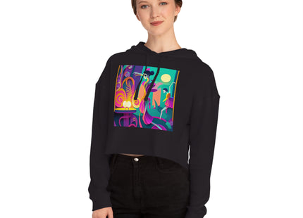 Dance of the Skeleton Ballerinas Women’s Cropped Hooded Sweatshirt