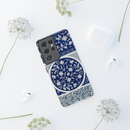 Blue Flower Pattern by Owen Jones Phone Cases