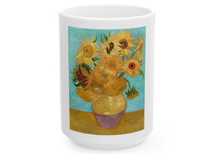 Vase with Twelve Sunflowers by Vincent van Gogh Ceramic Mug (11oz, 15oz)