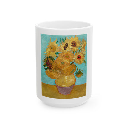 Vase with Twelve Sunflowers by Vincent van Gogh Ceramic Mug (11oz, 15oz)