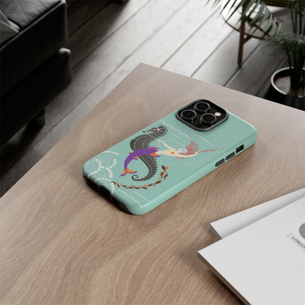 Mermaid on Seahorse Phone Case – Mythic Ocean Grace