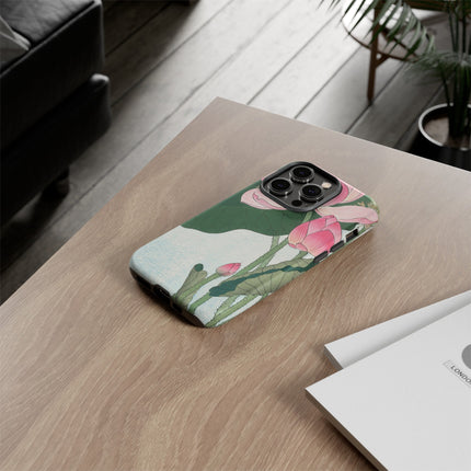 Blooming Lotus Flowers by Ohara Koson Phone Cases