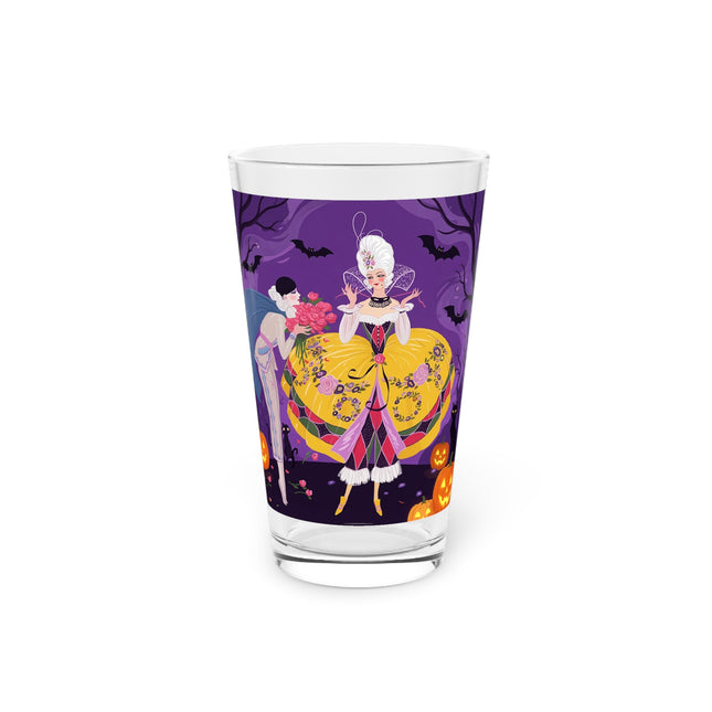 🎭🌹 The Harlequin Rose Masquerade Glass, 16oz – Theatrical Halloween Romance