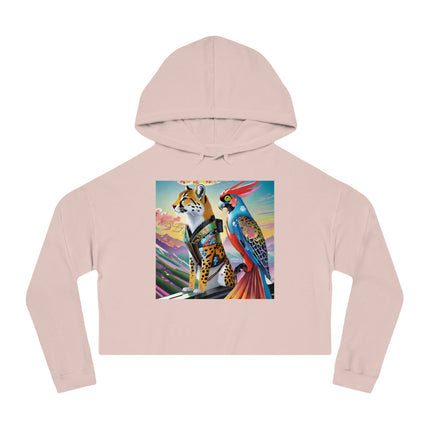 Cybernetic Duets Cropped Hooded Sweatshirt