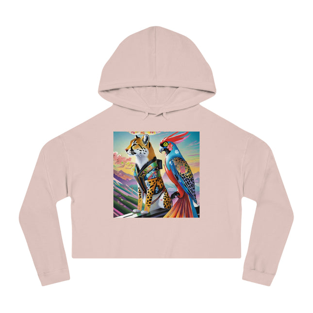 Cybernetic Duets Cropped Hooded Sweatshirt