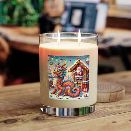 The Playful Dragon's Christmas Scented Candle - Full Glass, 11oz