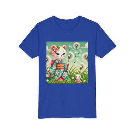Geisha Kitten and the Dandelion Wish Youth Short Sleeve Tee
