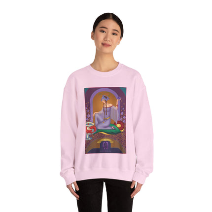 February & Amethyst (from the Gem Series) by Sofia Chiostri Heavy Blend™ Crewneck Sweatshirt