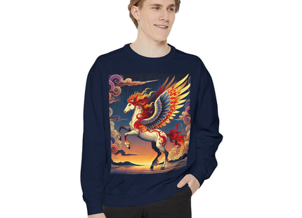 Flame-Winged Horse at Sunset Sweatshirt