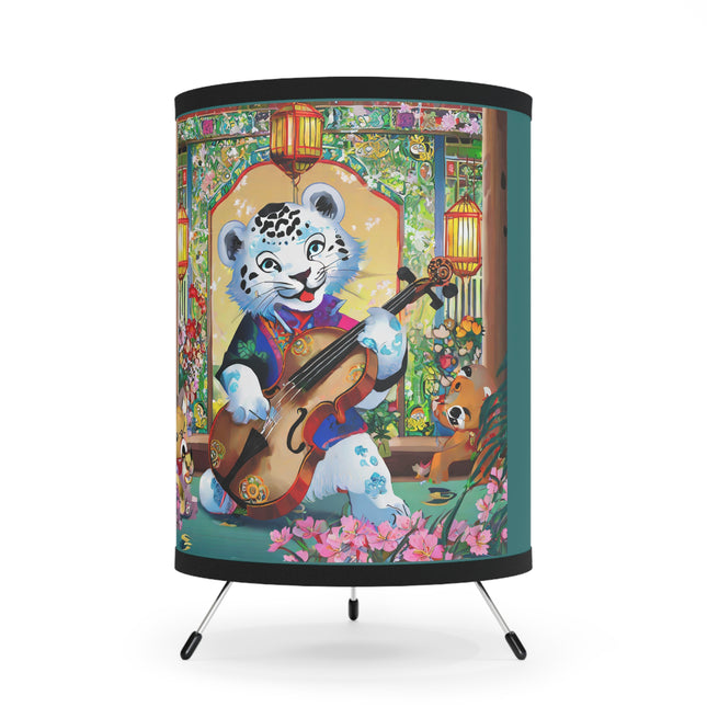 Melodies of the Snow Lion Cub Tripod Lamp