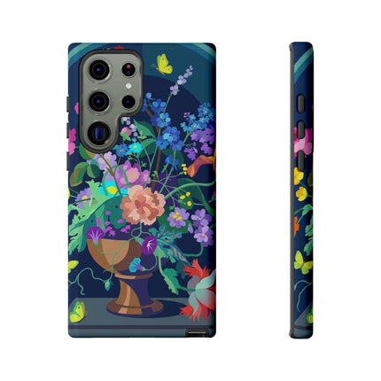 Midnight Floral Reverie Phone Case – Vibrant Bloom & Enchanted Beauty