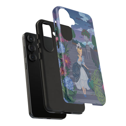 🦚🌸 The Peacock Garden Terrace Phone Case – Art Deco Floral Elegance