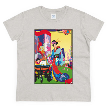 A Timeless Journey by Umberto Brunelleschi Women's Midweight Cotton Tee