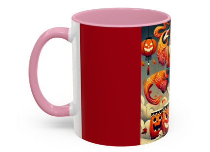 Jack-O’-Lantern Drums & The Kabuki Rabbit Colorful Mugs (11oz, 15oz)