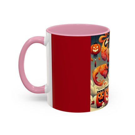 Jack-O’-Lantern Drums & The Kabuki Rabbit Colorful Mugs (11oz, 15oz)
