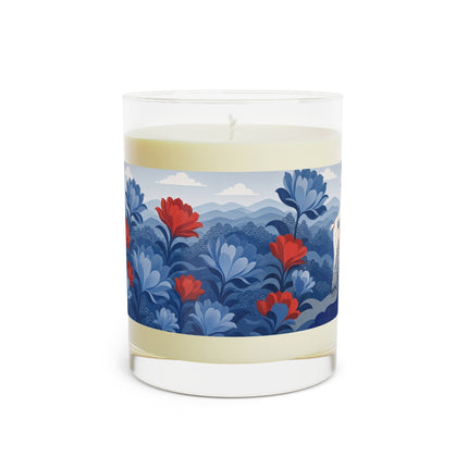 🌸🎎 The Lady Of The Imperial Blue Garden Scented Candle – Art Deco Japanese Floral Elegance