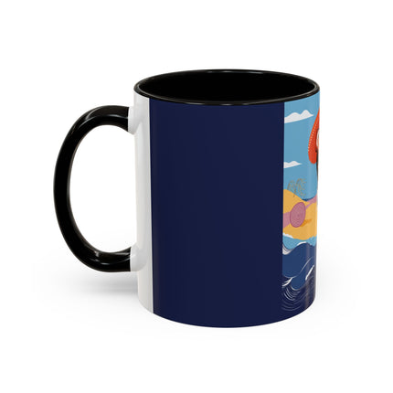Beachside Promenade Colorful Mugs – Chic Summer Stroll & Coastal Glamour