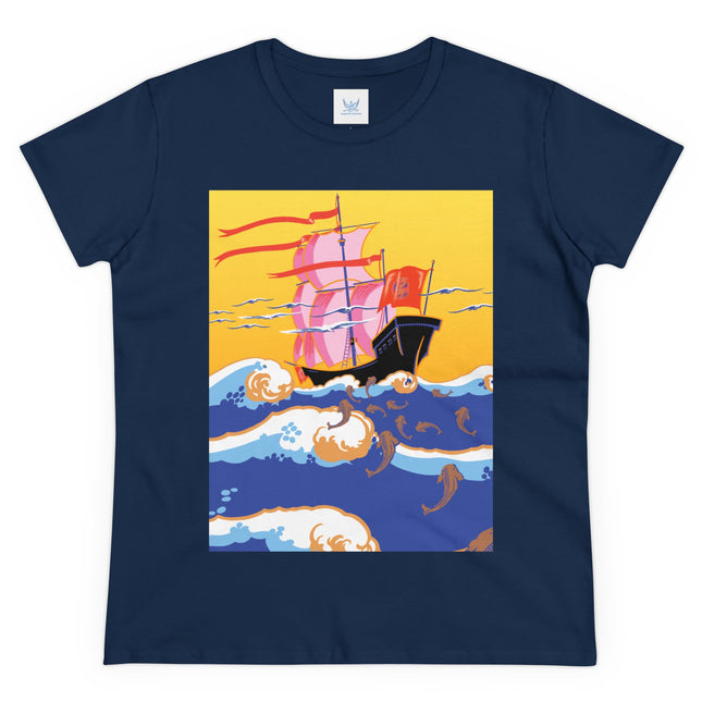 Golden Seas and Whimsical Dreams Women's Midweight Cotton Tee
